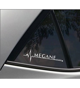 Megane 2 Nabız Kalp atışı sticker 2 adet kelebek cam