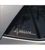 Megane 2 Nabız Kalp atışı sticker 2 adet kelebek cam