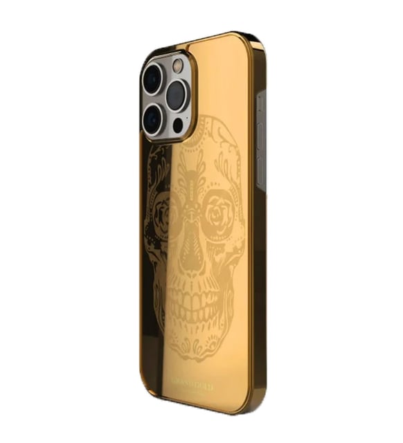 Apple iPhone 11 Pro Max Uyumlu Kuru Kafa Gold Kılıf