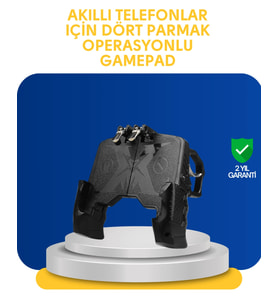 Mey İthalat® Gerçekçi Oyun Deneyimi Sunan Dört Parmak Gamepad (Krem)