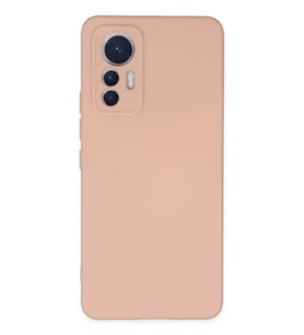 Newface Xiaomi Mi 12 Lite Kılıf Nano içi Kadife Silikon - Pudra