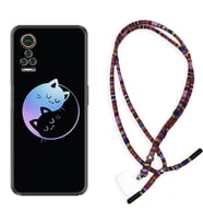 General Mobile GM 21 Pro GM 22 Pro Plus Kılıf Boyun Asklı Rasta Silikon Love Cats 1604