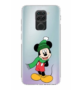 Xiaomi Redmi Note 9  Kamera Korumalı Kapak Mickey Mouse Tasarımlı Şeffaf  Kılıf