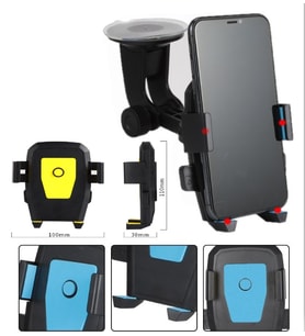 Araç İçi Cam ve Torpido Vantuzlu Telefon Tutucu