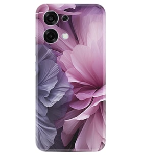 Oppo A6 Pro Kılıf Boutique Baskılı Resimli Çiçek Mor Pcode -028