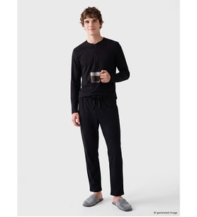 LC WAIKIKI Siyah Standart Kalıp Erkek Pijama Altı