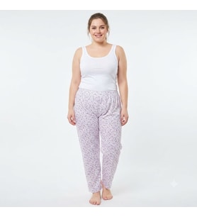 3 Adet ES Eyüp Selda Yazlık Büyük Beden Düz Paça Anne Pijama Altı