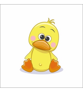 Sevimli Civciv Sticker Duvar Sticker 25x15 CM