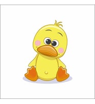 Sevimli Civciv Sticker Duvar Sticker 25x15 CM