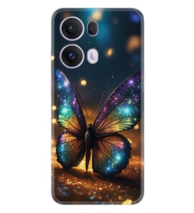 Oppo Reno 13F Kılıf Boutique Baskılı Resimli Rengarenk Kelebek Pcode -097