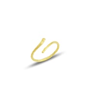 Gümüş altın yaldızlı üstten ayarlamalı ince  yüzük SGTL11689GOLD (Rose)
