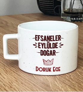 Kişiye Özel Efsaneler Eylülde Doğar Hediye Lüks Fincan Doğum Günü Hediyesi (Beyaz)