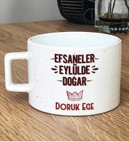 Kişiye Özel Efsaneler Eylülde Doğar Hediye Lüks Fincan Doğum Günü Hediyesi (Beyaz)