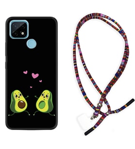 Realme C11 C21 C21Y C25Y C11 2021 Kılıf Boyun Asklı Rasta Silikon Aşık Avokadolar 1642