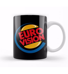 Eurovision Burger King Logo Kupa Bardak Porselen
