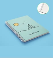 Co Notes 15x21 Calm Breeze Spiralli Kareli Defter - GDTK-906130