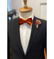 Kiremit Kadife Düz Papyon P1706