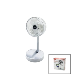 MASA ÜSTÜ VANTİLATÖR USB ŞARJLI KATLANIR FAN=16.4CM - UZAYAN AYAK=12.5-19CM 180 DERECE DÖNEBİLEN TEL