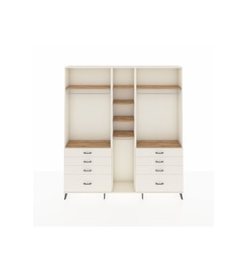 Arges Dolap 8 Raflı 8 Çekmeceli 3 Askılı 220x30x243 Aytaşı-Çam/Aytaşı