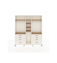 Arges Dolap 8 Raflı 8 Çekmeceli 3 Askılı 220x30x243 Aytaşı-Çam/Aytaşı