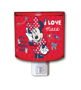 Ykc Minnie Mouse Dekoratif Gece Lambası-Lisanslı (Kırmızı)