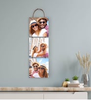BK Gift Kişiye Özel Fotoğraflı 3 Parça İpli Ahşap Tablo Seti-1