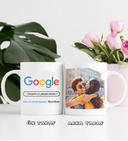 Damata Hediye Kişiye Özel Google Tasarım Fotoğraflı Beyaz Kupa Bardak