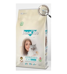 BonaCibo Adult Cat Sterilised Somonlu Kısırlaştırılmış Kediler için Somonlu Yetişkin Kedi Maması 5 Kg