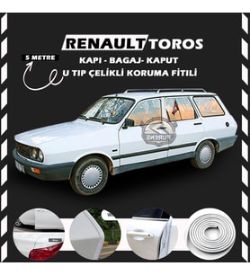 Renault Toros Oto Araç Kapı Koruma Fitili 5metre Parlak Beyaz Renk