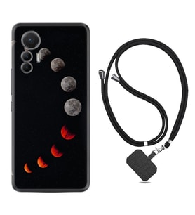 Xiaomi 12 Lite Kılıf Resimli Boyun Askılı İpli Desenli Silikon Series Mooons 1861