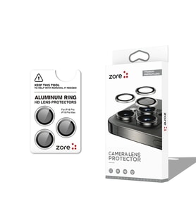 Apple iPhone 16 Pro Zore CL-12 Premium Safir Parmak İzi Bırakmayan Anti-Reflective Kamera Lens Koruy