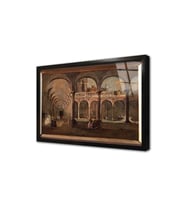 Francesco Guardi Çerçeveli Cam Tablo