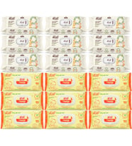 Fibril Islak Havlu Bebek Mendil 90 Yaprak Zeytinyağlı & Bebek (Karma 18 Li Set) 1620 Yaprak
