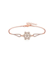 925 Ayar Gümüş Rose Kelepçe Model Kartanesi Bileklik