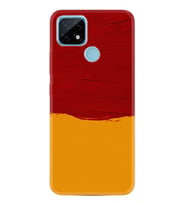 Realme C11 C21 C21Y C25Y C11 2021 Kılıf Desemli Silikon Sarı Kırmızı Boya 1708