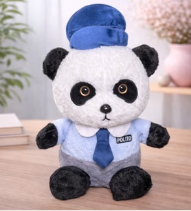 Sevimli Panda Polis Kıyafetli