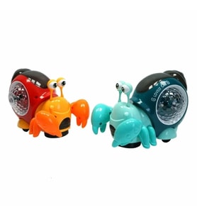 Sesli ve Işıklı Hareketli Istakoz - Emeklemeye Yardımcı Eğitici Bebek Oyuncağı 15cm.