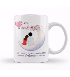 Sevgililer Günü Sevgiliye Hediye 0103 Kupa Bardak Porselen