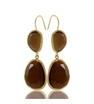 Kadir Jewellery 22 Ayar Altın Kaplama Kadın Sallantılı Küpe -El İşçiliği Ve Hipoalerjenik Küpe