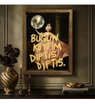 BK Gift Vintage Klasik Sanat Esprili Sözlü Masif Ahşap Çerçeveli Dekoratif Tablo - 9