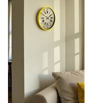 36 Cm Sarı Retro Duvar Saati (Standart)
