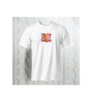 You Can May it Through Unisex Yarım Kollu Bisiklet Yaka %100 Pamuk Oversize T-shirt (Beyaz)