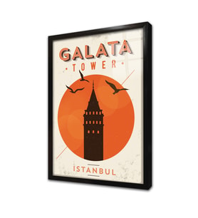 Galata Çerçeveli Cam Tablo