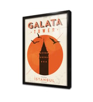 Galata Çerçeveli Cam Tablo