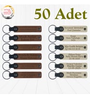 A Kahve & Sütlü Kahve, Güzellik Salonu Müşterilerine Teşekkür 50’li Set, İsim Yazılabilen Anahtarlık