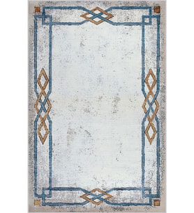 Eliana Home Baskılı, Yıkanabilir Kaymaz Taban Salon Halısı LNA0755 100x150 cm (Gri)
