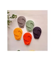 Soyut Tasarım El Yapımı Duvar Dekoru Renkli Taş Maske BÜYÜK 5'li Set, Dekor Mask, 3D Duvar Heykeli (Çok Renkli)