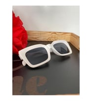 Cat Eye Kristal  Kadın Beyaz Güneş Gözlüğü  Siyah Cam