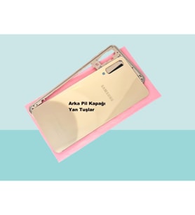Tkgz - Samsung Galaxy A7 A750 (2018) FULL KASA Arka Kapak Batarya Kapağı - GOLD