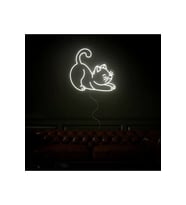 Kedi Figürlü Neon Tabela